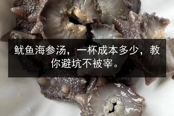 鱿鱼海参汤,一杯成本多少,教你避坑不被宰。