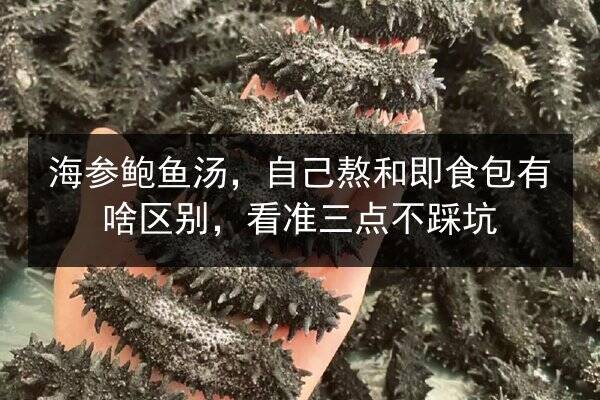 海参鲍鱼汤,自己熬和即食包有啥区别,看准三点不踩坑