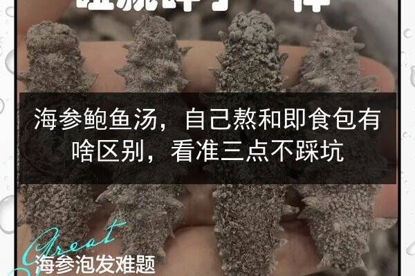 海参鲍鱼汤,自己熬和即食包有啥区别,看准三点不踩坑