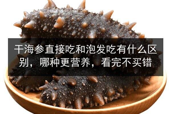 干海参直接吃和泡发吃有什么区别,哪种更营养,看完不买错
