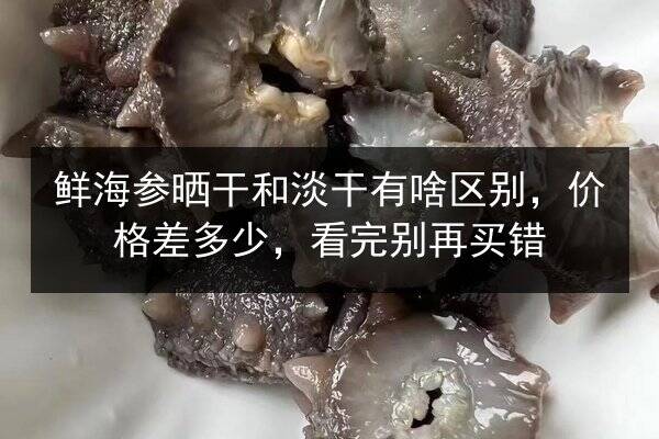 鲜海参晒干和淡干有啥区别，价格差多少，看完别再买错