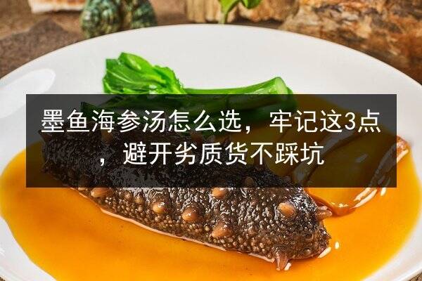 墨鱼海参汤怎么选,牢记这3点,避开劣质货不踩坑