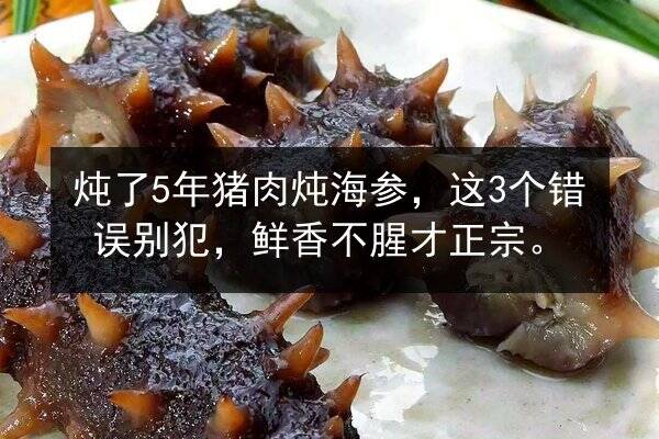 炖了5年猪肉炖海参,这3个错误别犯,鲜香不腥才正宗。