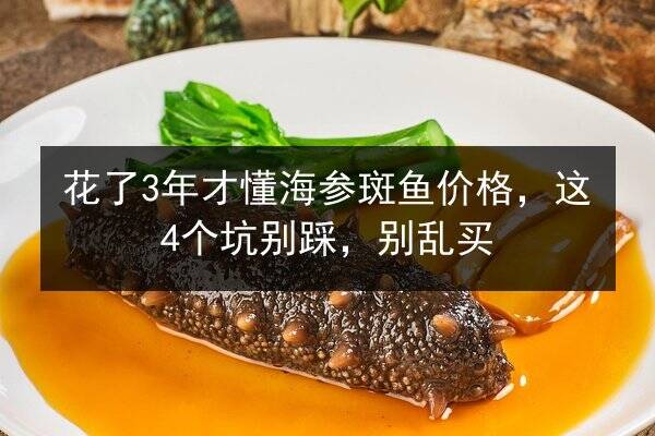 花了3年才懂海参斑鱼价格，这4个坑别踩，别乱买
