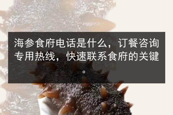 海参食府电话是什么,订餐咨询专用热线,快速联系食府的关键。