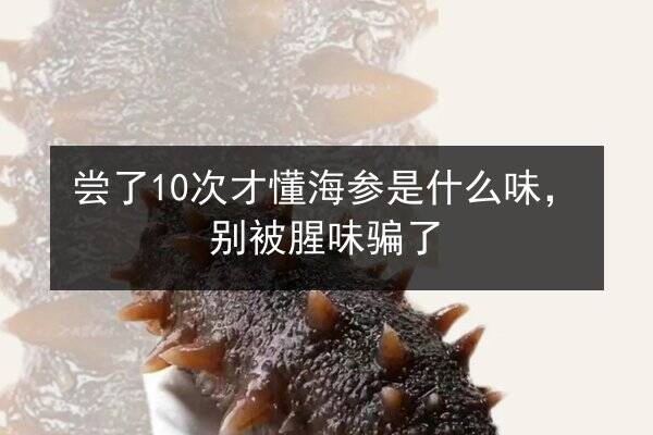 尝了10次才懂海参是什么味,别被腥味骗了